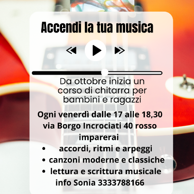 Corso di chitarra per bambini e ragazzi 