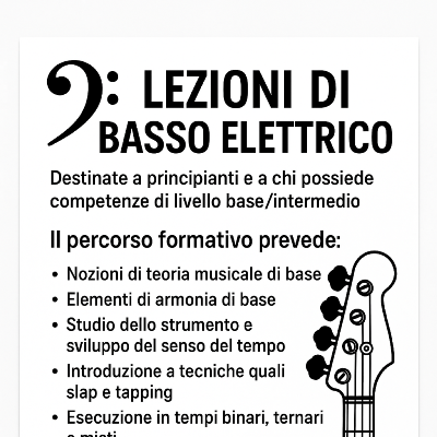 Lezioni di basso elettrico per principianti 